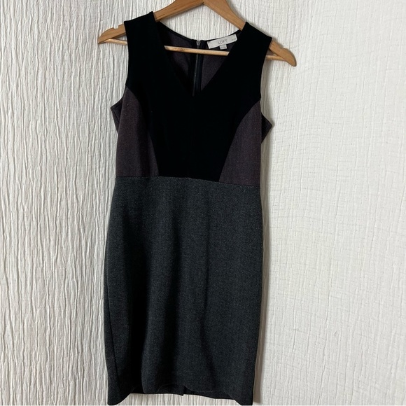 Ann Taylor loft herringbone color block sheath dress sz 2P - Picture 2 of 7